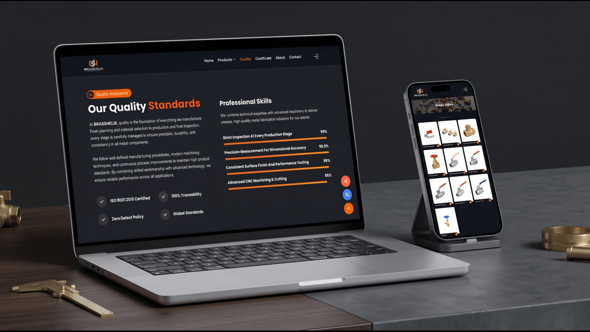 Brass Helix - B2B Manufacturing Website Development