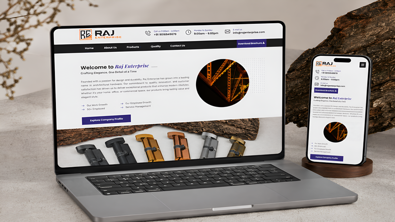 Raj Enterprise – B2B Industrial Trading & Manufacturing Website Development