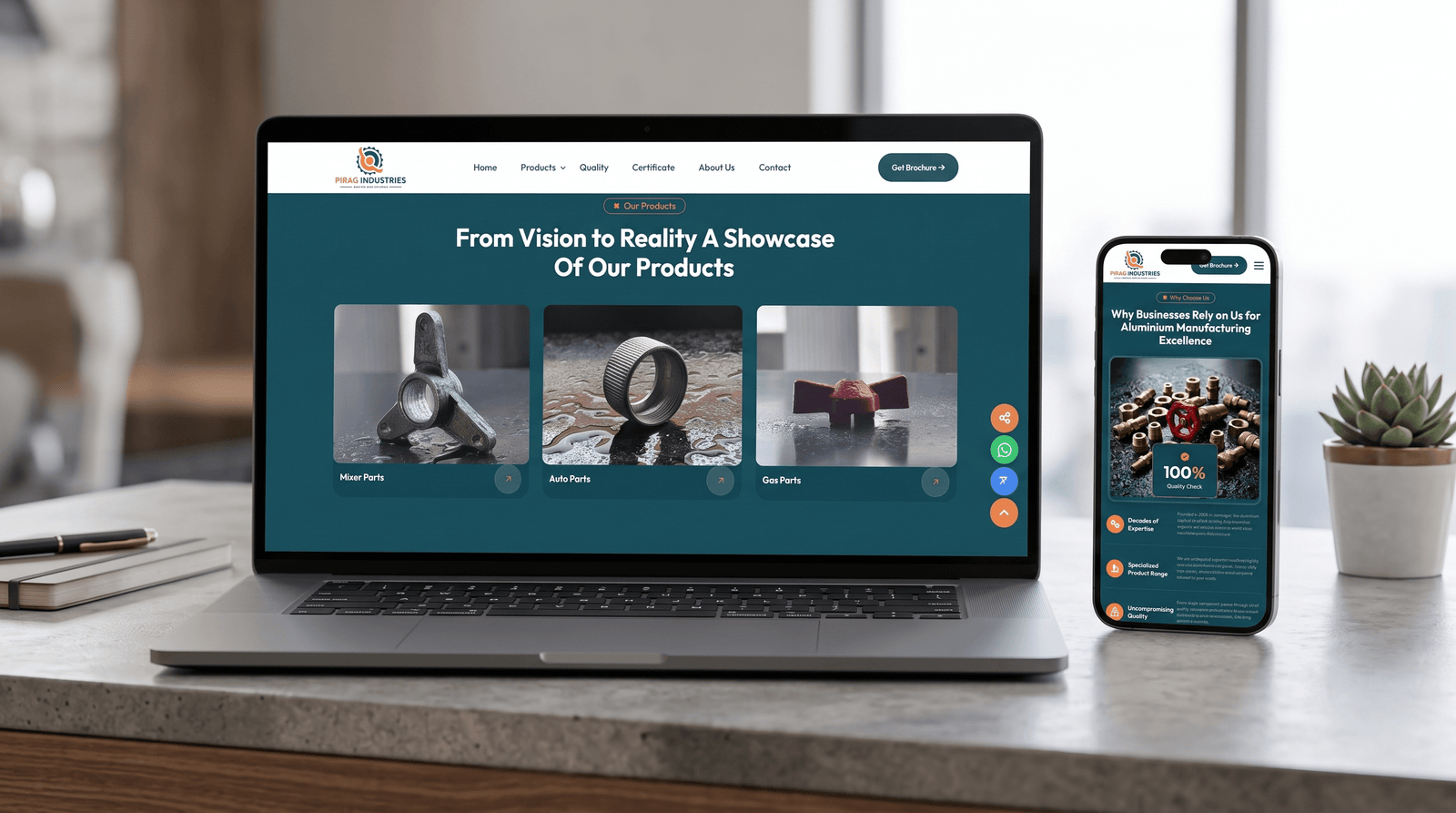 Pirag Industries – B2B Manufacturing Website Development