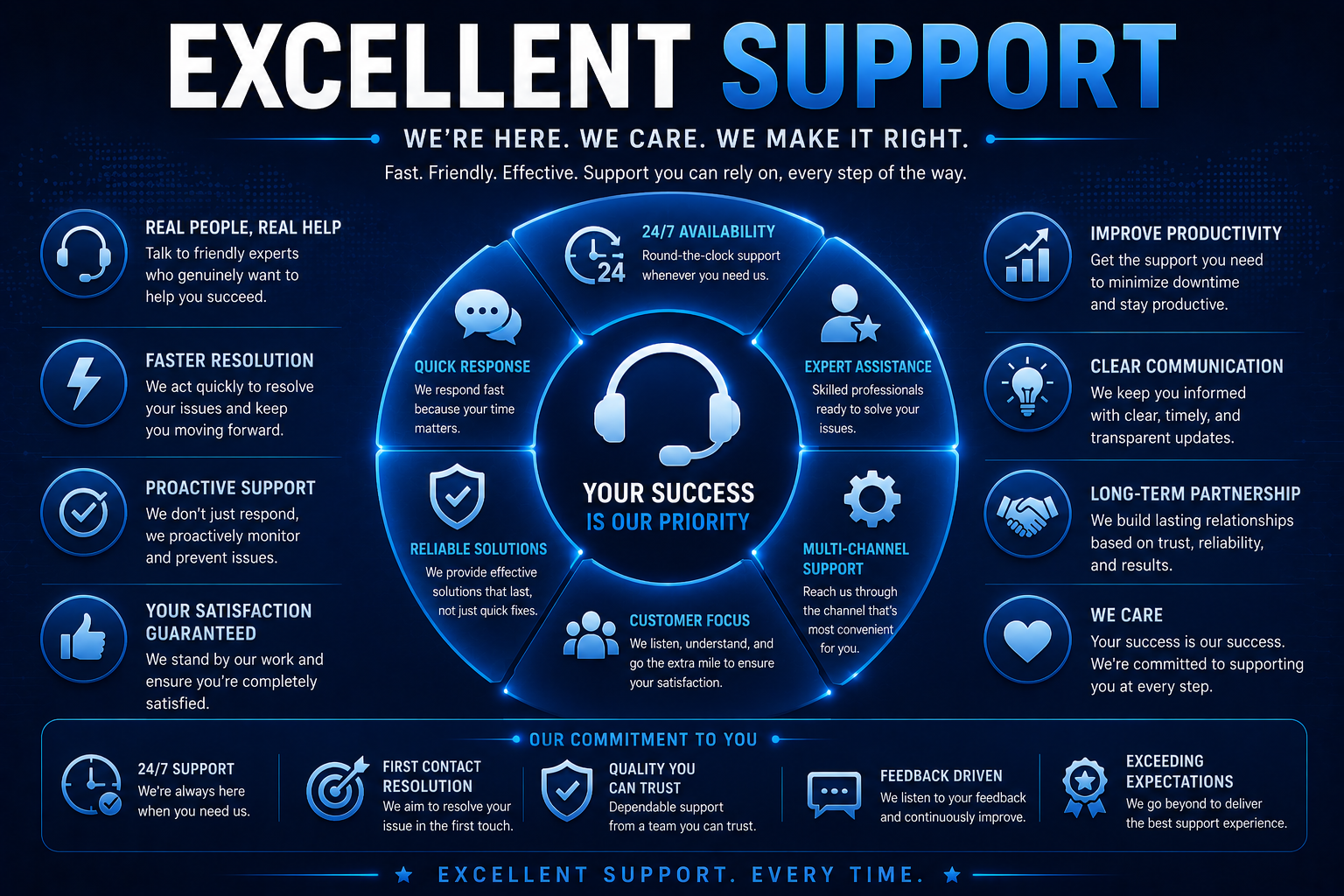 excellent support
